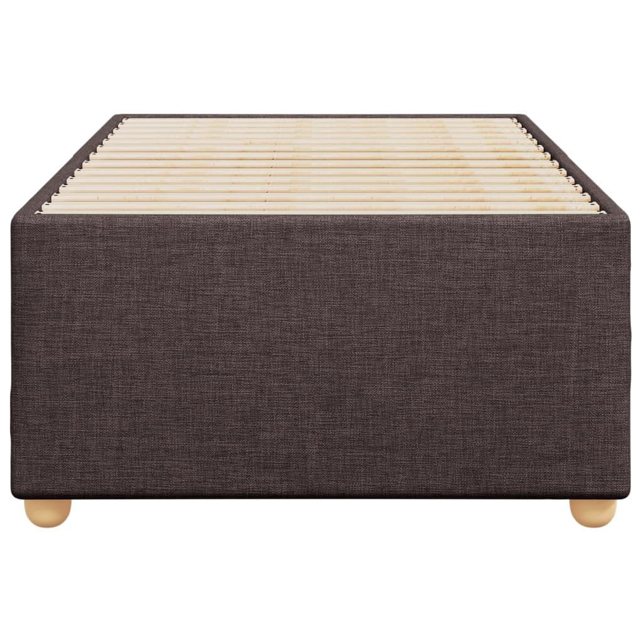 Voir la diapositive 4 : VIDAXL Cadre de lit sans matelas marron fonce 90x190 cm tissu