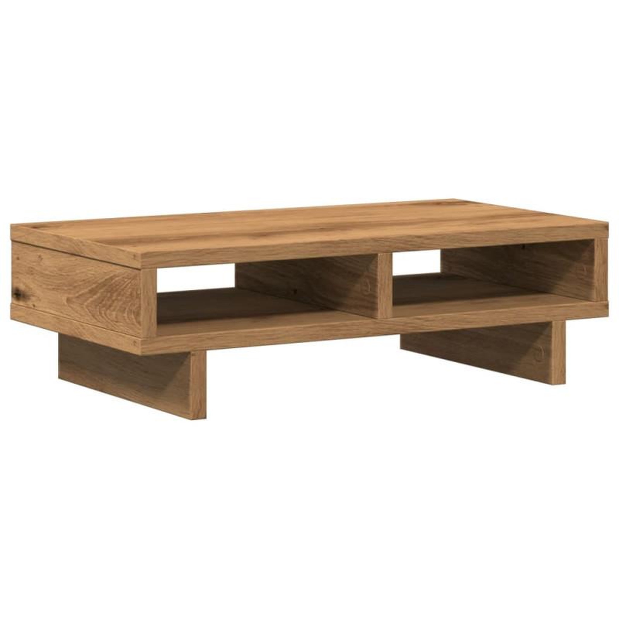 Voir la diapositive 2 : VIDAXL Support de moniteur chêne artisanal 50x27x15 cm bois ingénierie