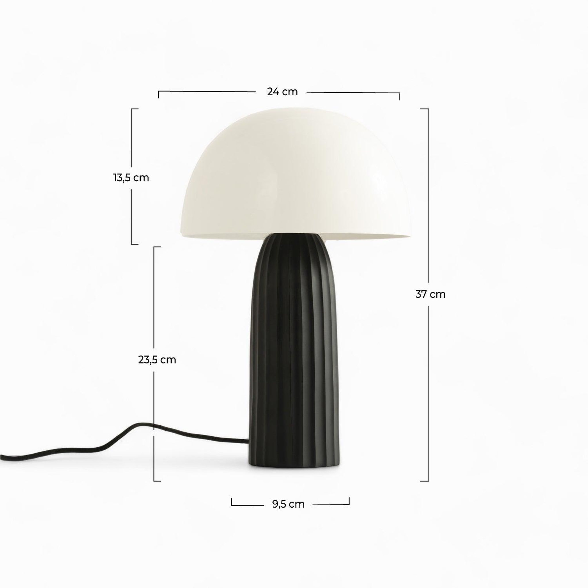 Voir la diapositive 4 : MAISON PAVANE Lampe en métal blanche et noire-Joy
