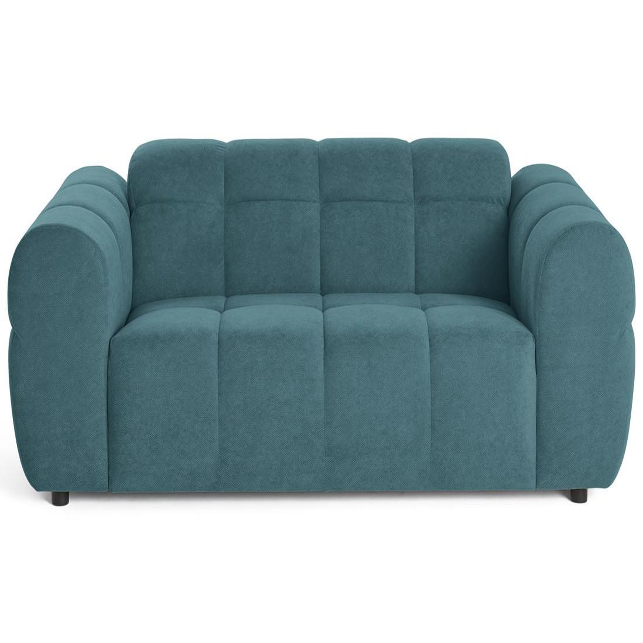 Voir la diapositive 1 : BEST MOBILIER Ray - canapé droit 2 places en tissu texturé