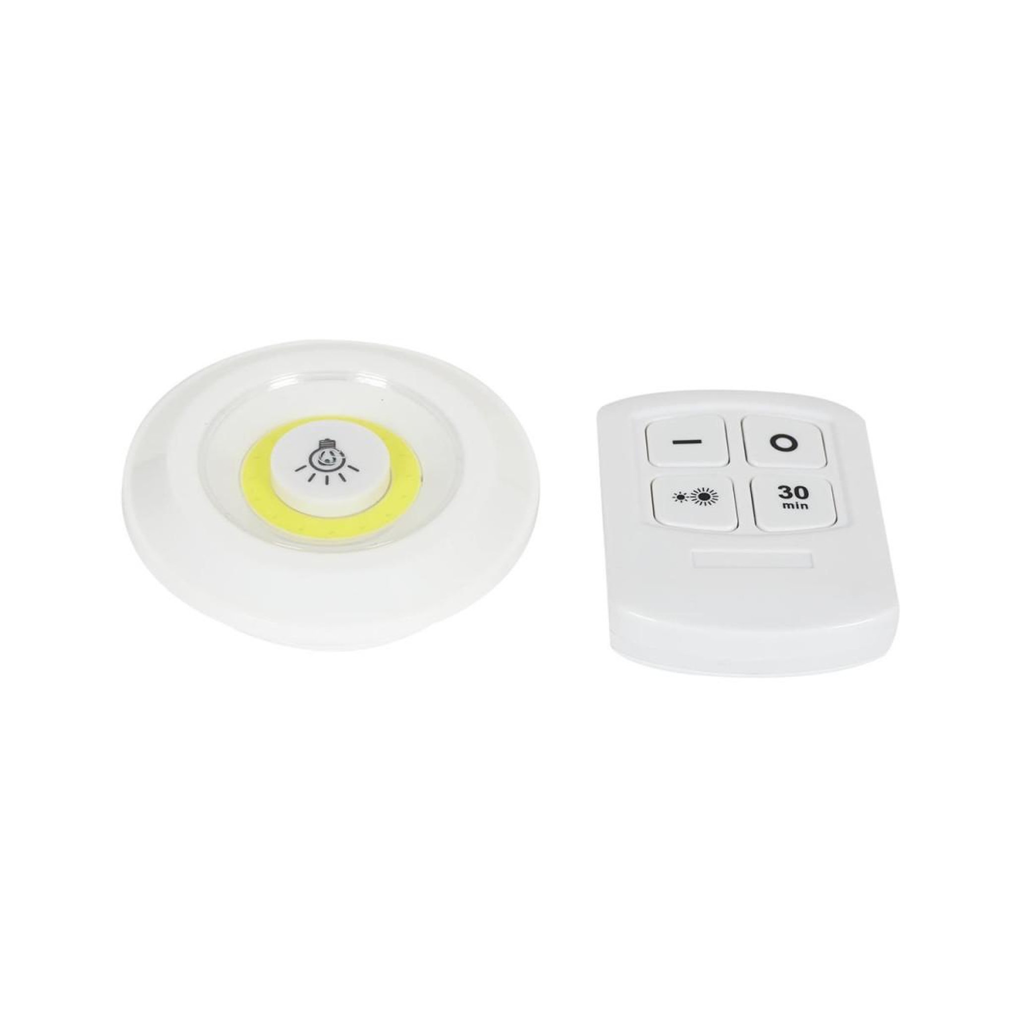 Voir la diapositive 5 : Je cherche une idee Lot de 2 Lampes Led  Télécommande  9cm Blanc