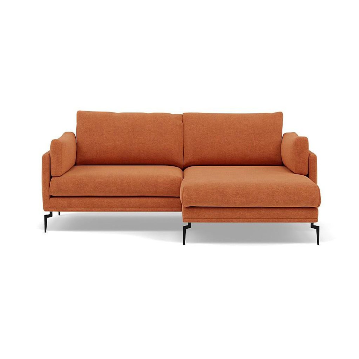 LISA DESIGN Carlos - canapé d'angle droit 4 places ultra moelleux en tissu texturé