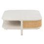 Voir la diapositive 2 : Paris Prix Table Basse en Rotin  Molly  85cm Blanc & Beige