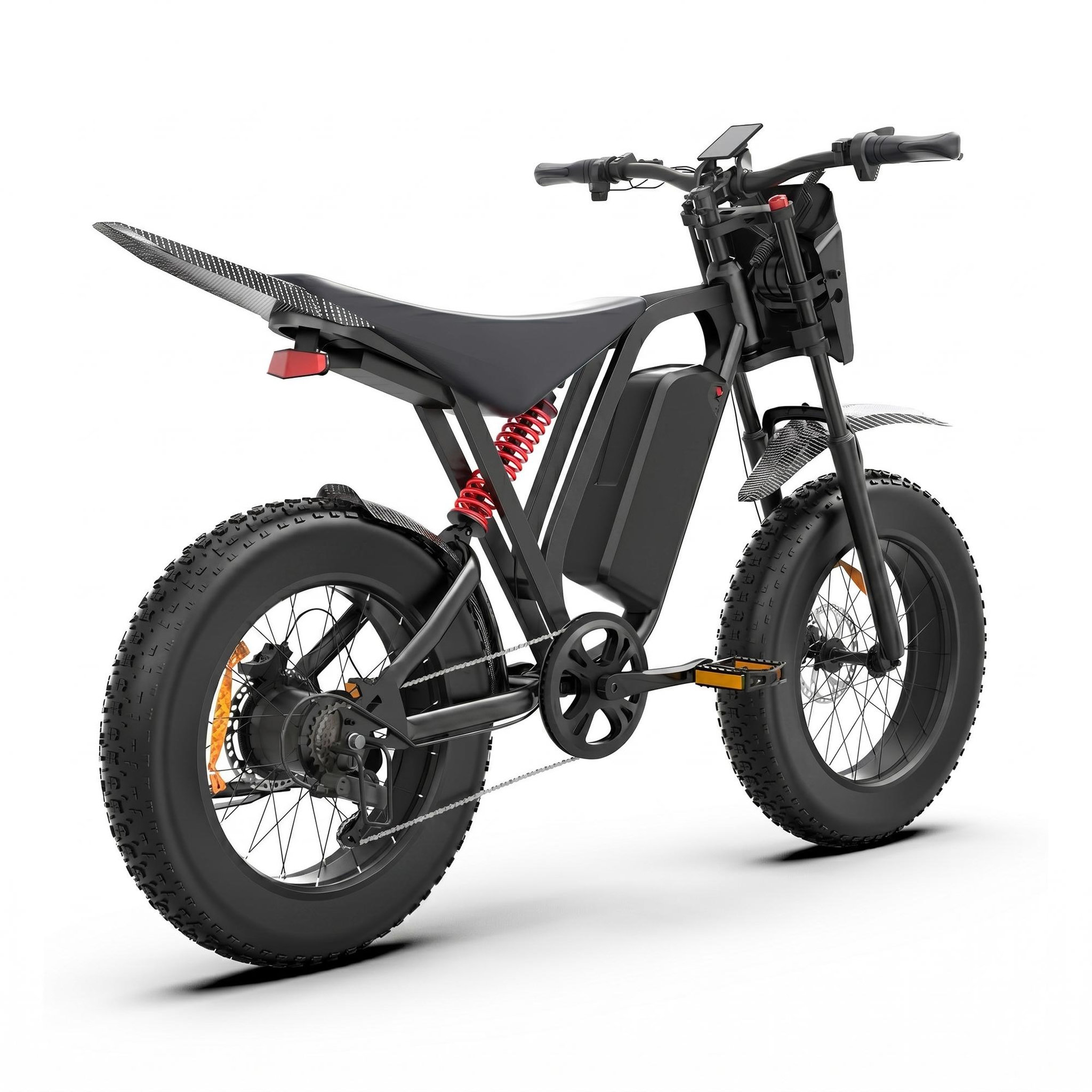 Voir la diapositive 5 : BLUVALL Vélo électrique bluvall r700 fat bike, batterie amovible 52 v 25 ah, 20 pouces, noir