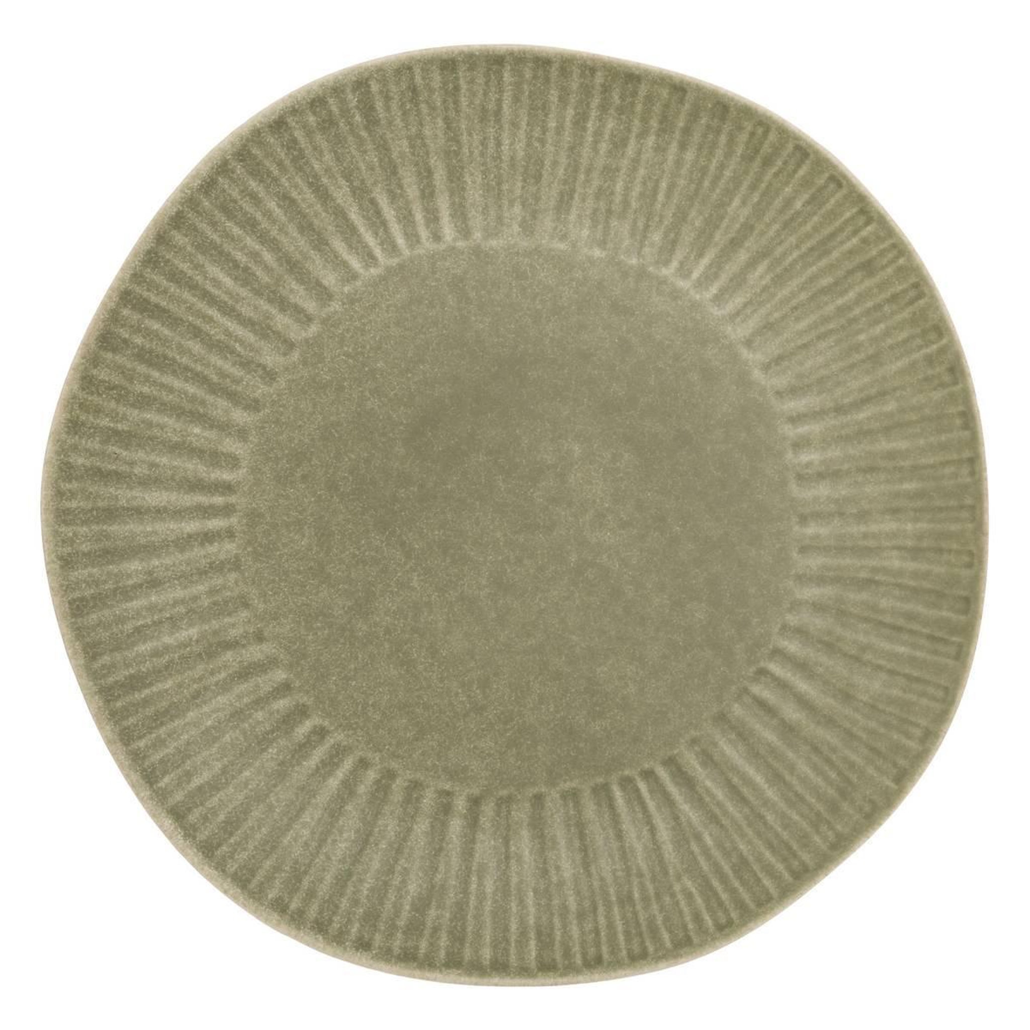 SECRET DE GOURMET Assiette de Présentation en Faïence  Nyero  32cm Vert
