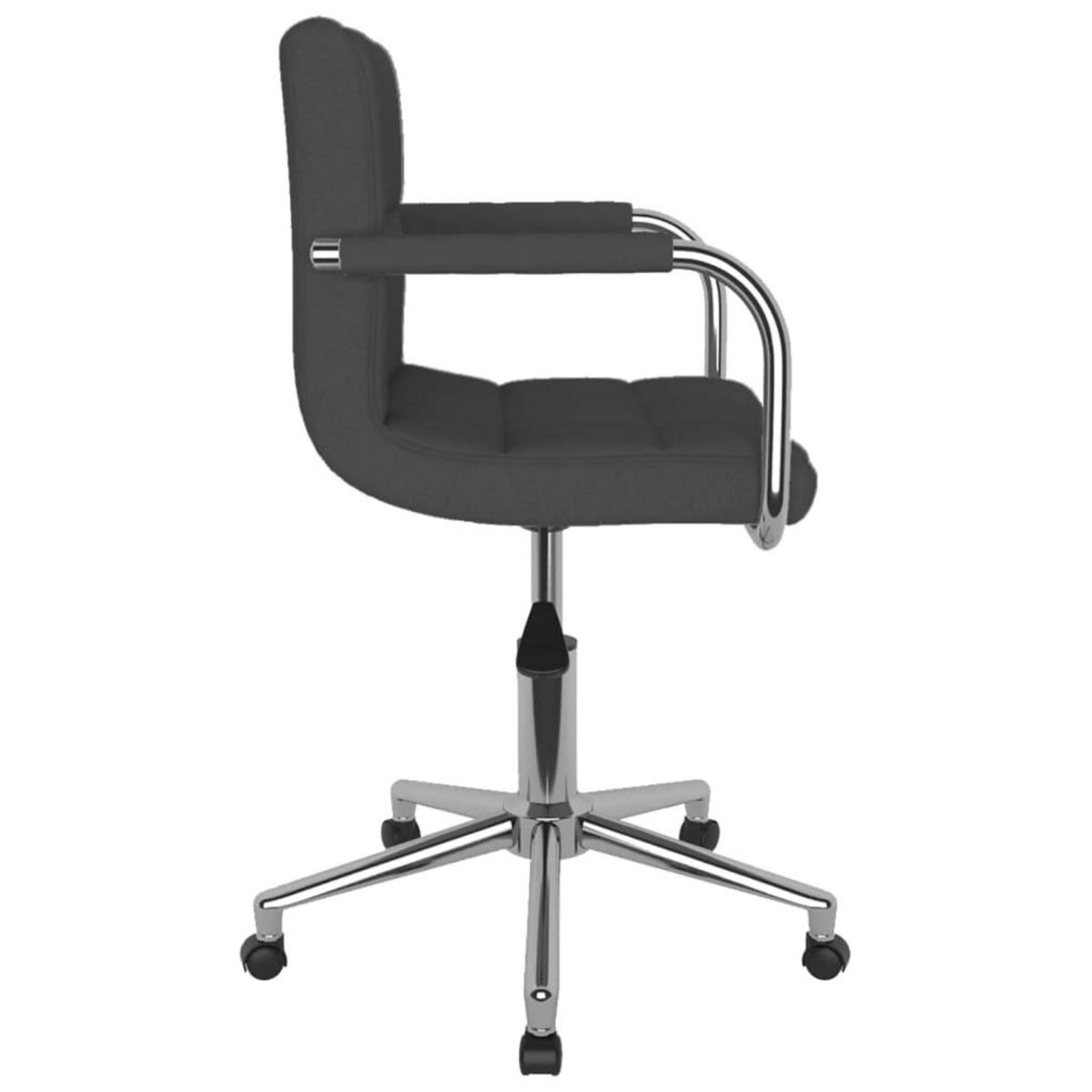 VIDAXL Chaise pivotante de salle a manger Gris fonce Tissu