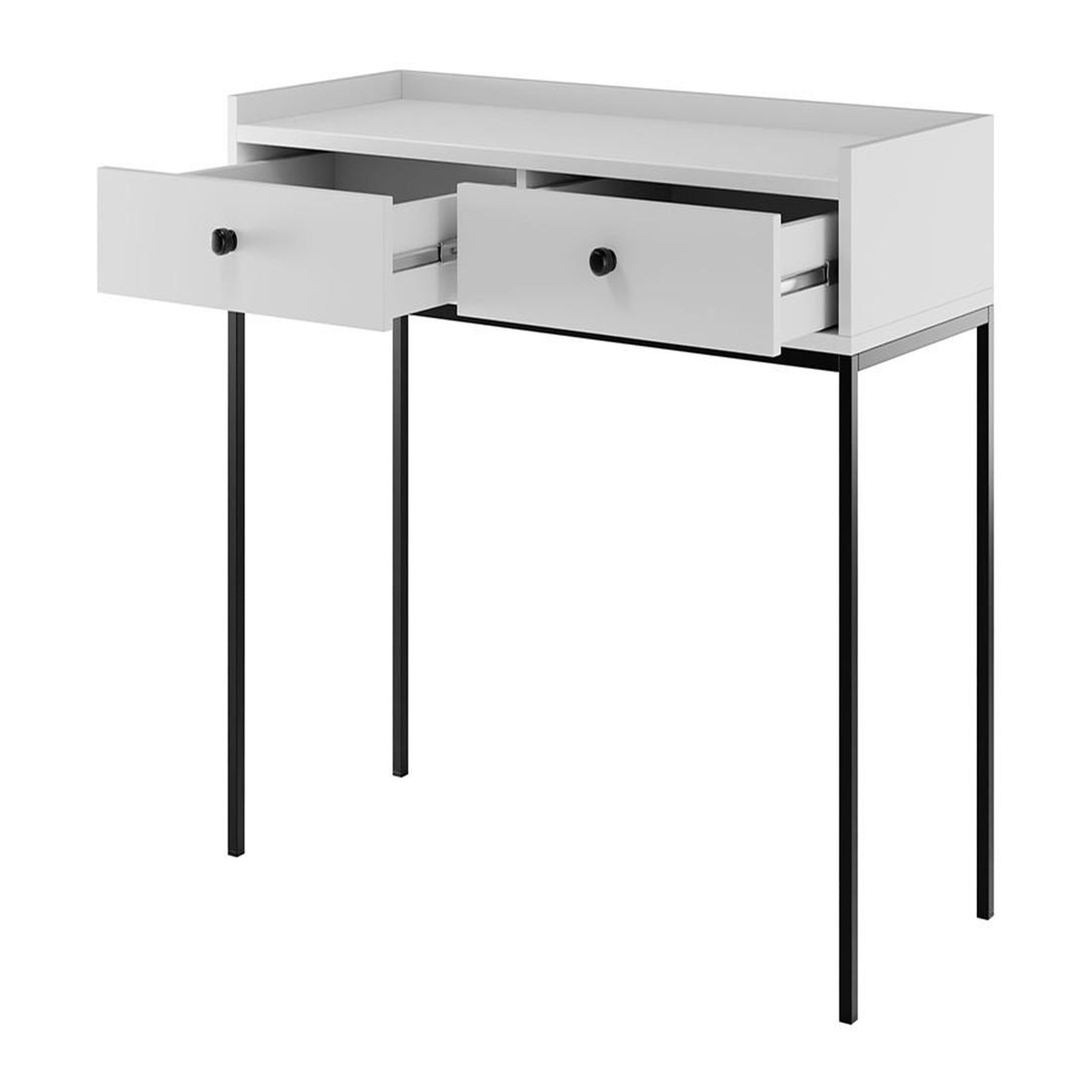 Voir la diapositive 3 : BEST MOBILIER Filipo - console - blanc - 100 cm