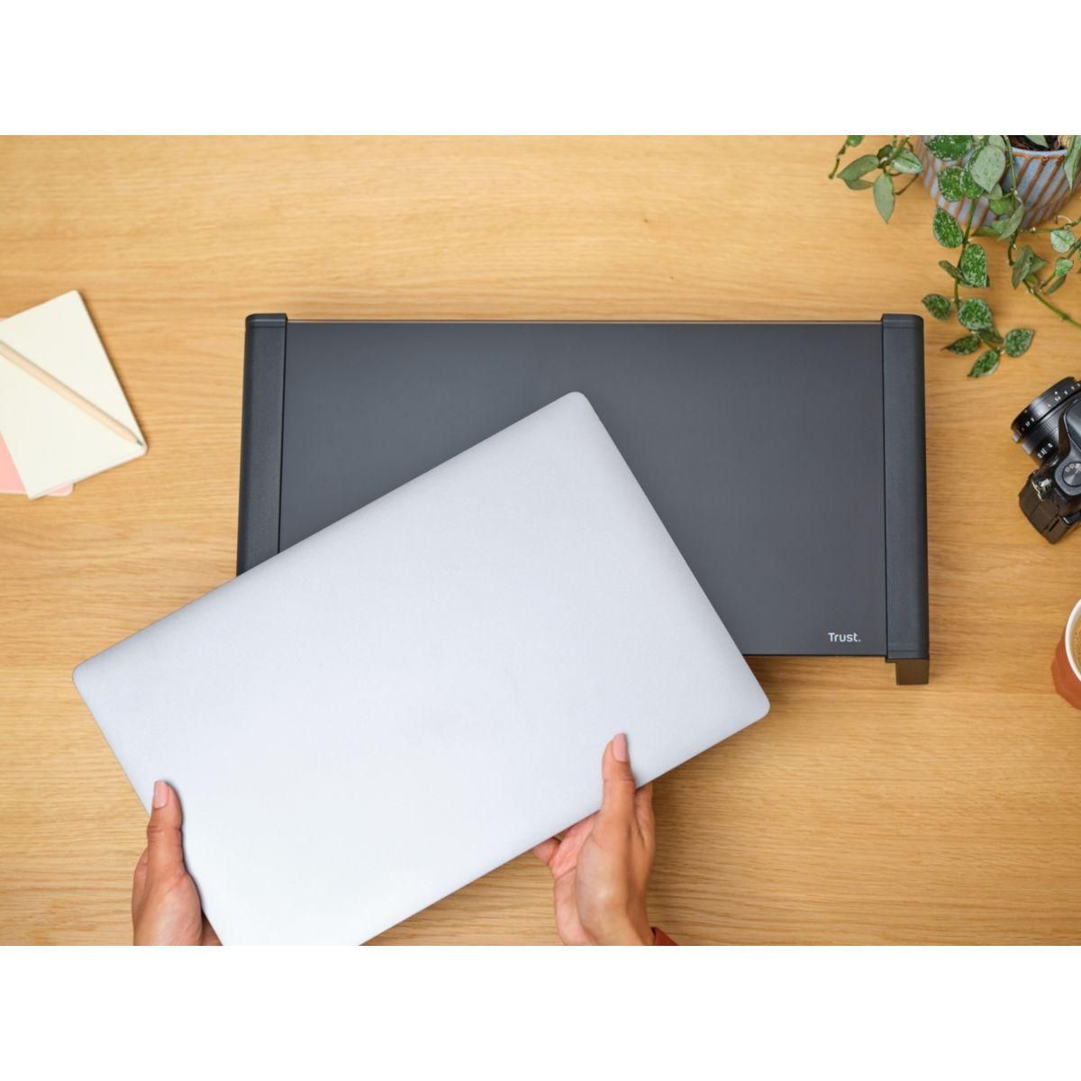 Trust Support écran en verre MONTA noir