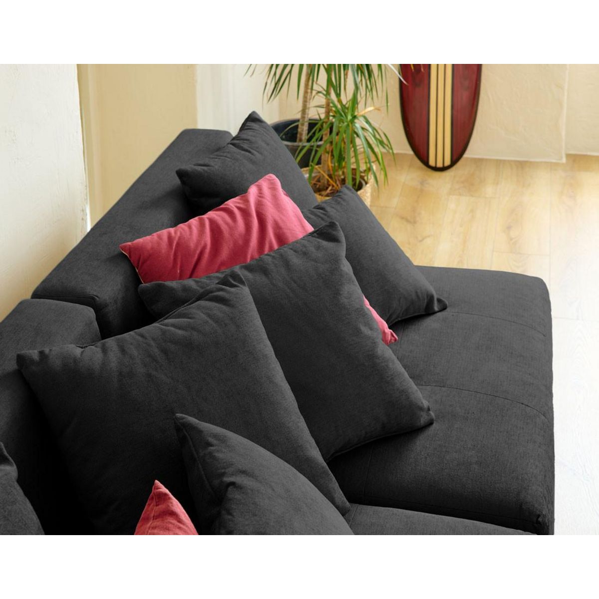 LISA DESIGN Amalfi - canapé modulable d'angle réversible - 4 places - en tissu