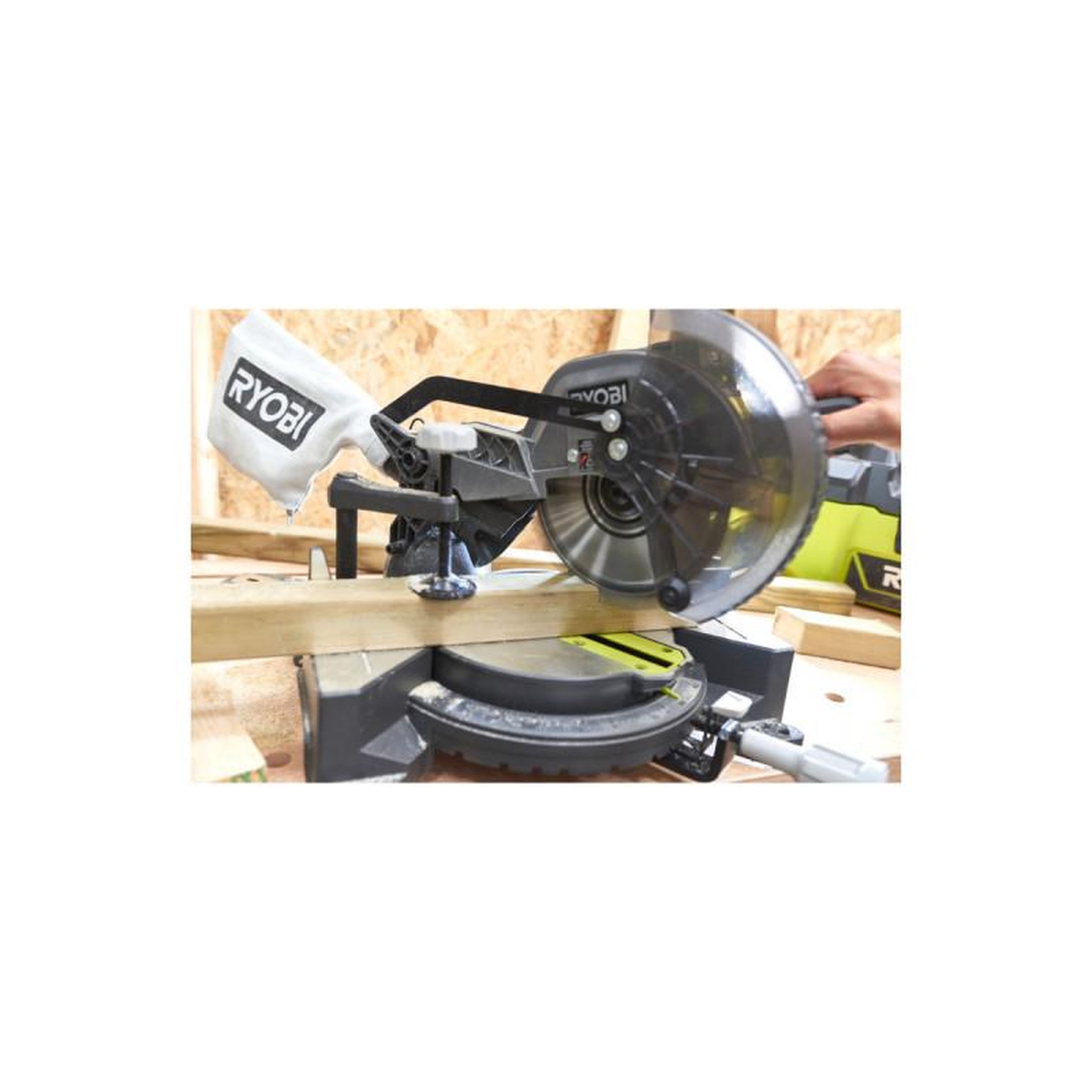 Voir la diapositive 2 : Ryobi Scie à onglet radiale RYOBI - EMS190DCL - 18V One+ - 190mm - sans batterie ni chargeur