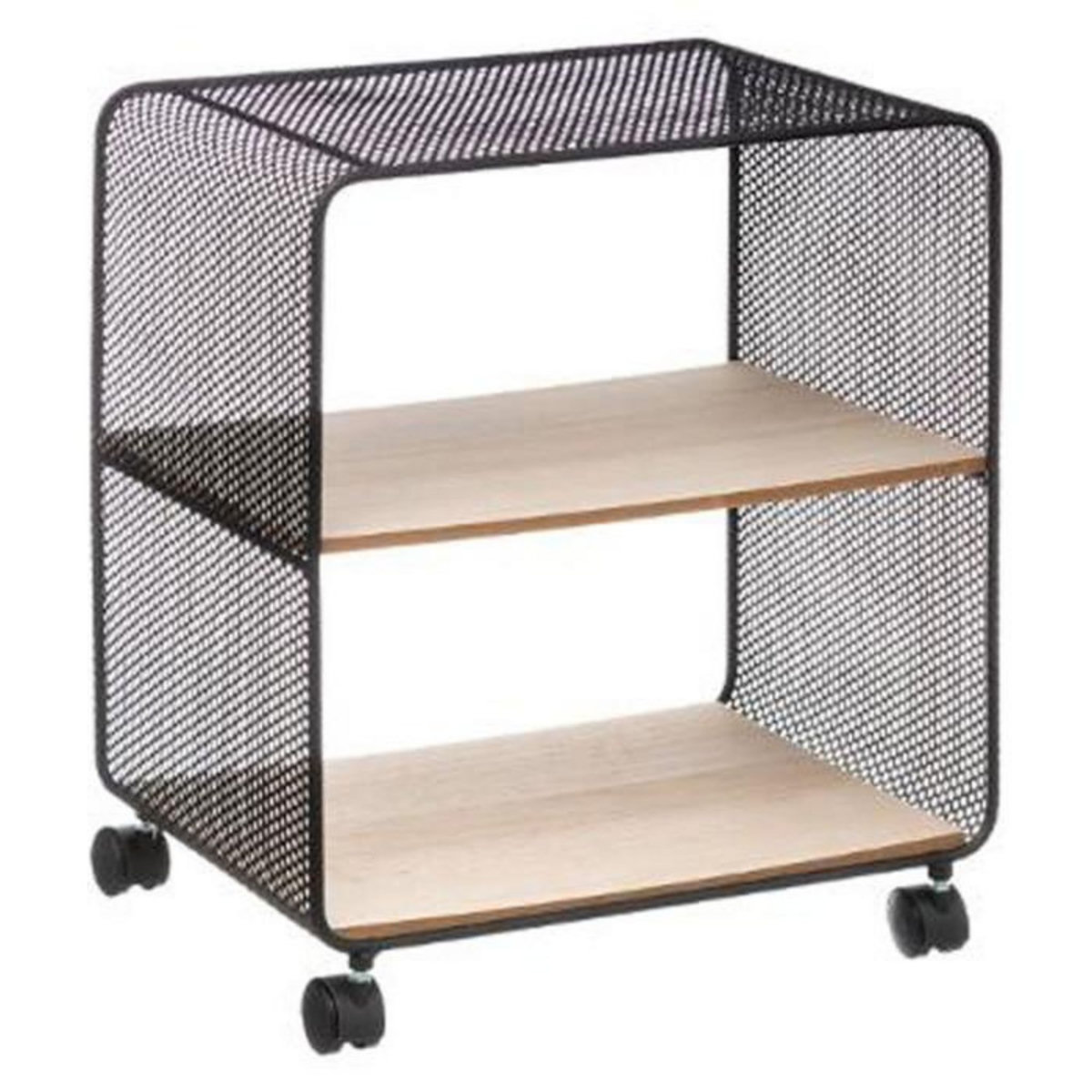 FIVE Étagère 2 Niveaux sur Roulettes  Brio  51cm Noir