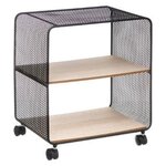 FIVE Étagère 2 Niveaux sur Roulettes  Brio  51cm Noir