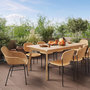 Voir la diapositive 5 : Rendez vous déco Table de jardin extensible en teck massif 6 à 10 personnes-Tunga
