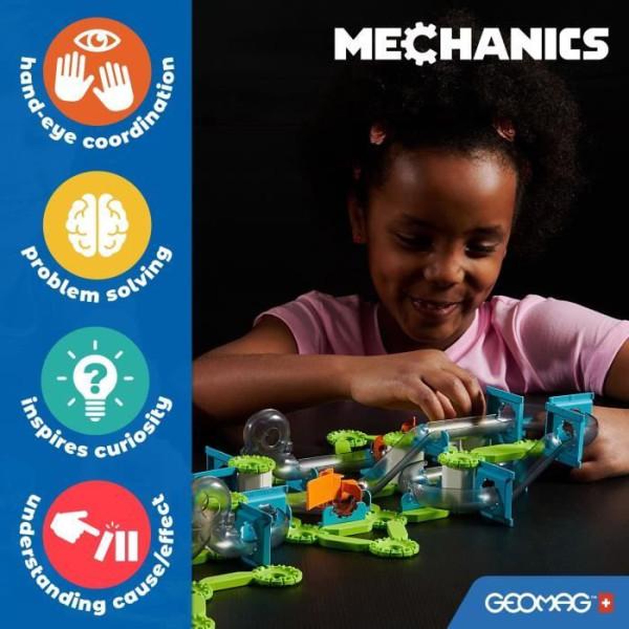 Voir la diapositive 6 : Geomag Coffret de construction - GEOMAG - Mechanics Challenge Goal! - 96 pieces - Magnétique - Jeu interactif - Plastique recyclé