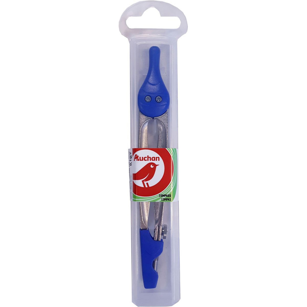AUCHAN Compas à mine métal avec sécurité bleu pas cher - Auchan.fr