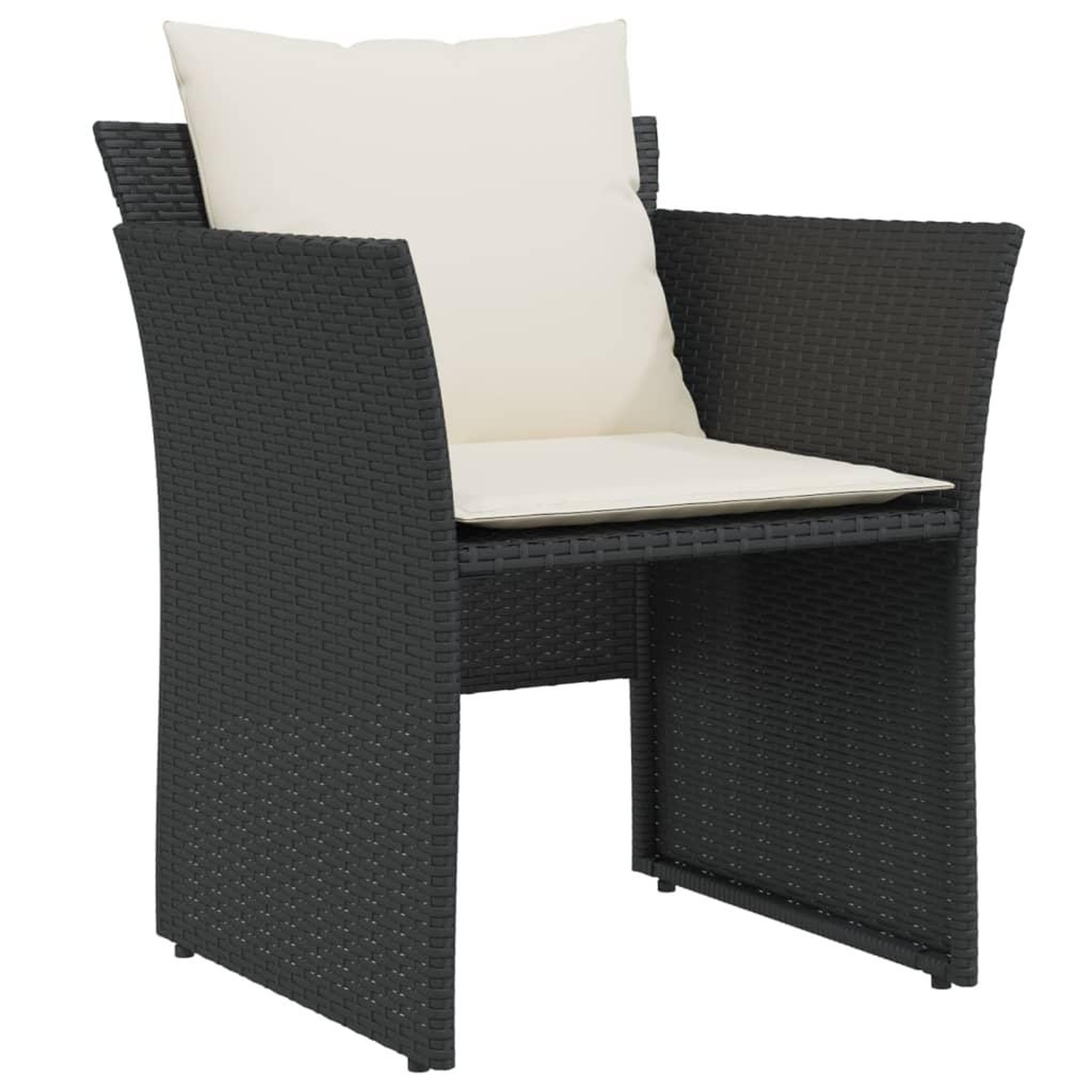Voir la diapositive 4 : VIDAXL Chaise de jardin avec tabouret noir resine tressee