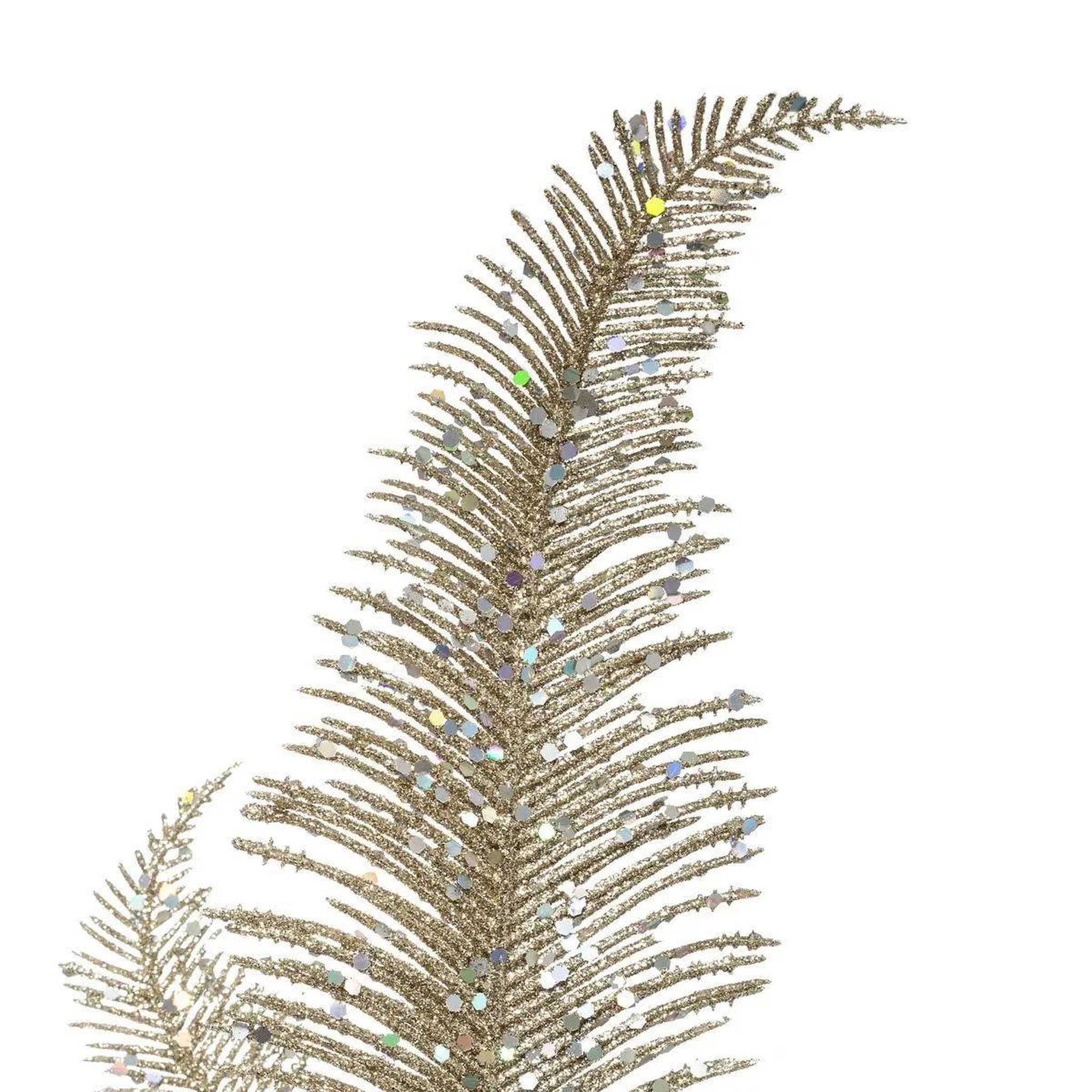Voir la diapositive 2 : ATMOSPHERA Branche de fougère déco  héritage  75cm or