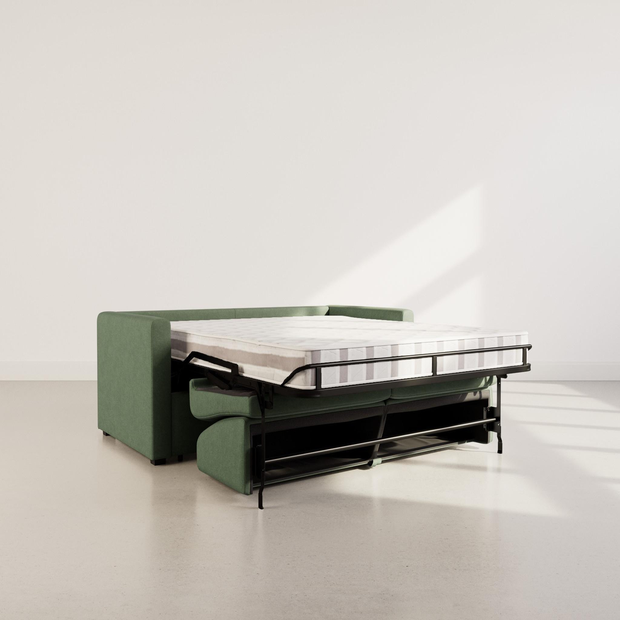 Voir la diapositive 2 : BEST MOBILIER Julia - canapé 3 places convertible express couchage quotidien 140 cm matelas 14 cm en tissu
