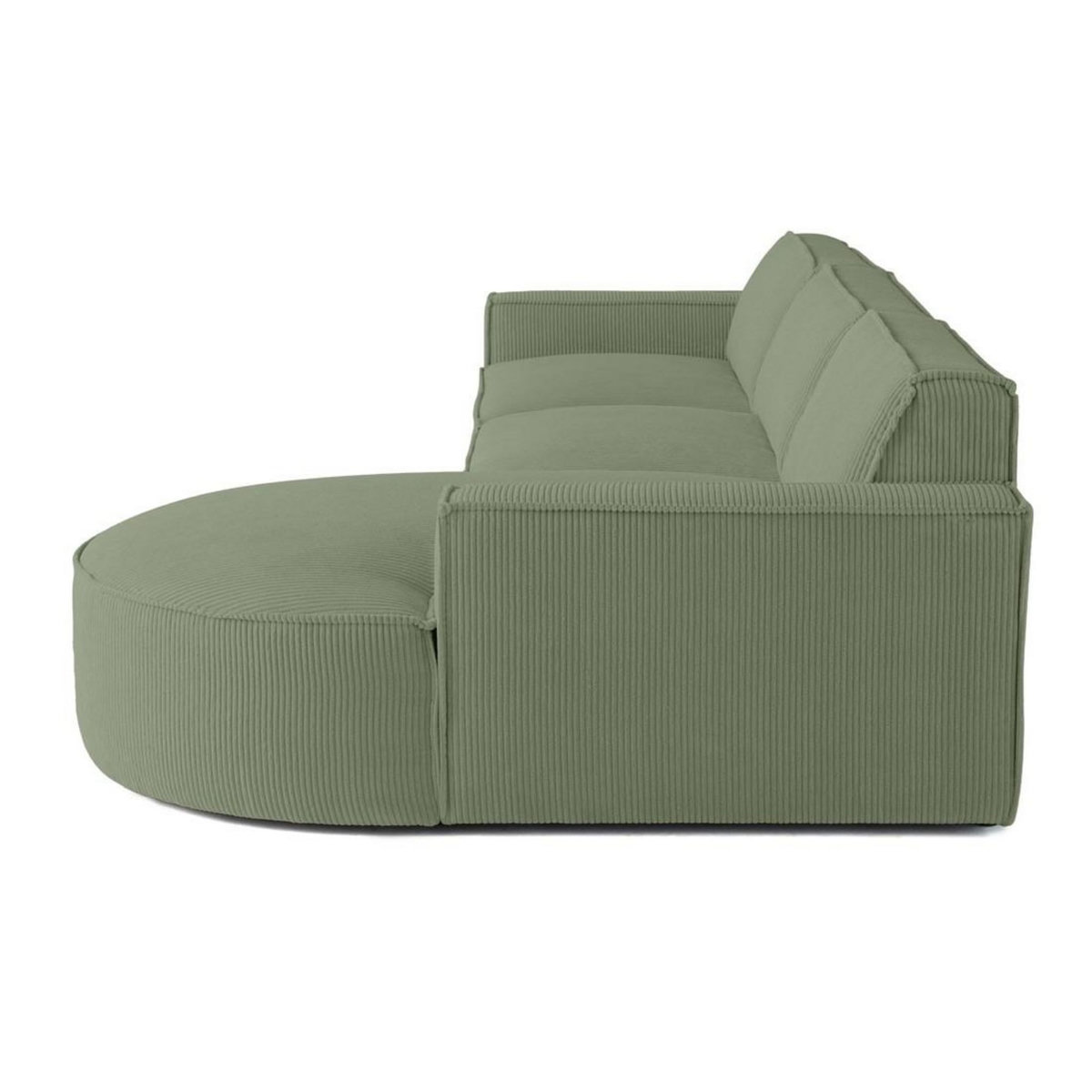 LISA DESIGN Spiaggia - canapé d'angle droit - 5 places - en velours côtelé