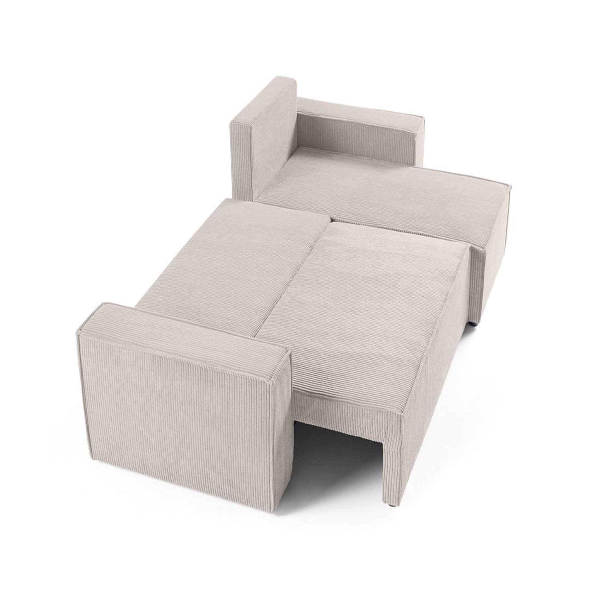 Voir la diapositive 3 : BEST MOBILIER Cezanne - canapé d'angle réversible - 4 places - convertible avec coffre - en velours côtelé