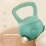 Voir la diapositive 4 : HOMCOM Kettlebell 8kg - haltère avec poignée antidérapante pour fitness musculation cardio, vert