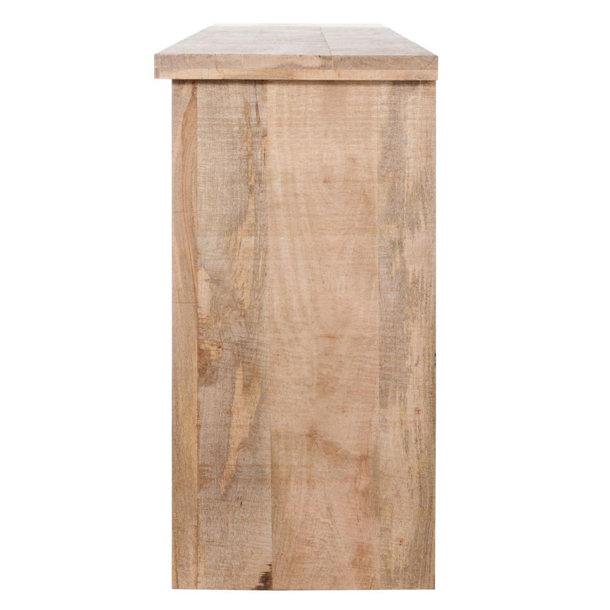 Voir la diapositive 6 : J-LINE Bar en Bois 3 Tiroirs  Theodore  180cm Naturel