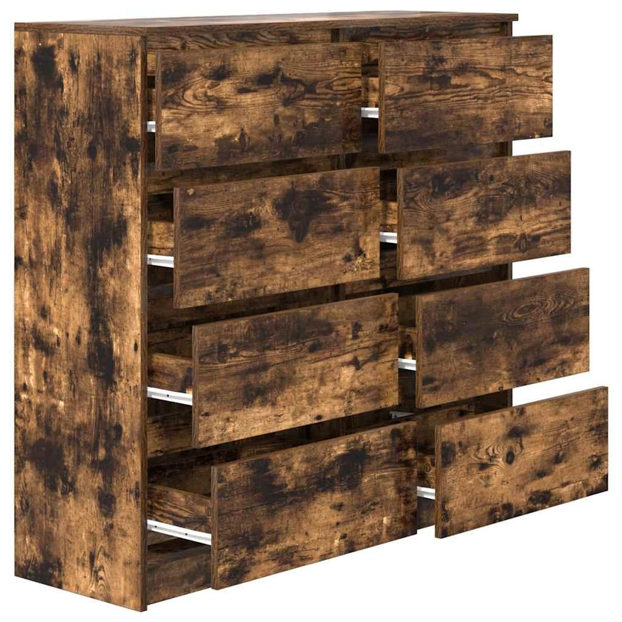 Voir la diapositive 5 : VIDAXL Buffet chene fume 100x35x99 cm bois d'ingenierie
