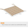 Voir la diapositive 3 : OUTSUNNY Lot de 6 coussins de chaises de jardin avec attaches kaki