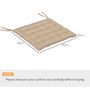 Voir la diapositive 3 : OUTSUNNY Lot de 6 coussins de chaises de jardin avec attaches kaki