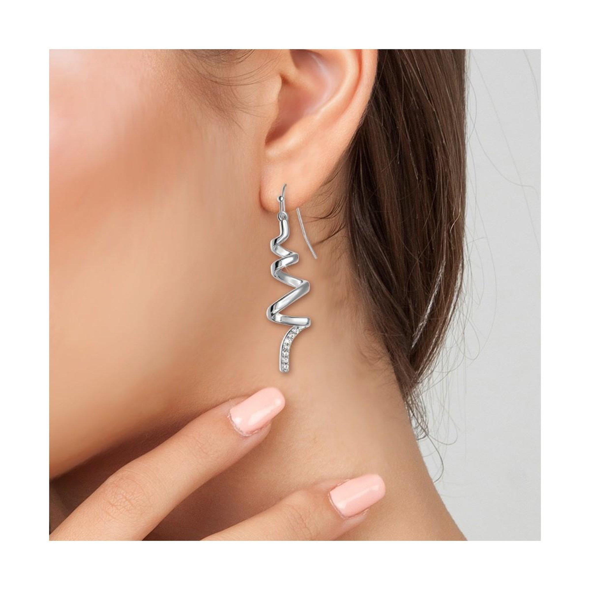 Voir la diapositive 2 : SC CRYSTAL Boucles d'oreilles SC Crystal ornées de Cristaux scintillants