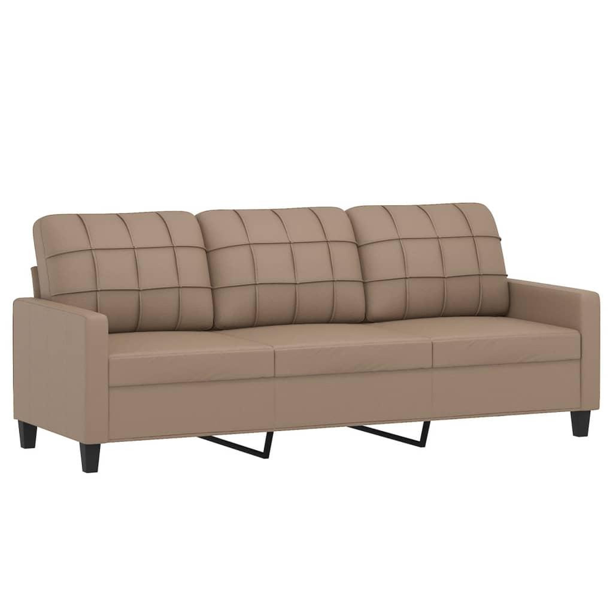Voir la diapositive 4 : VIDAXL Ensemble de canapes 2 pcs avec coussins cappuccino similicuir