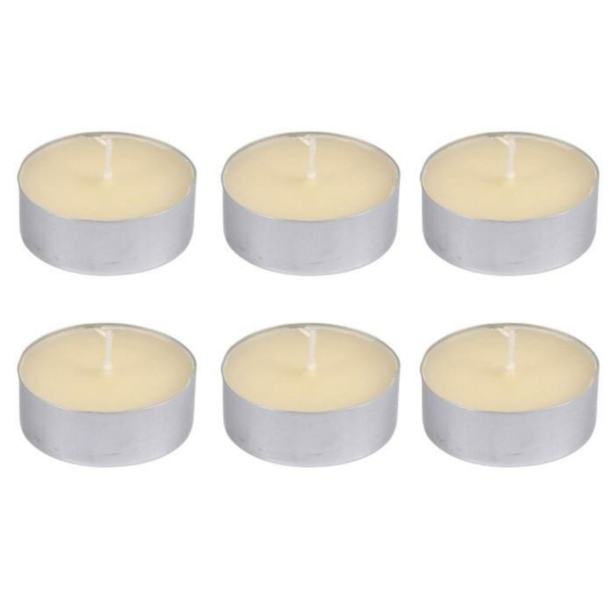 Paris Prix Lot de 6 Bougies Chauffe-Plat  Essentiel  5,5cm Vanille