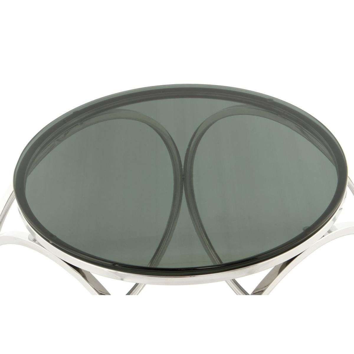 Paris Prix Table d'Appoint Design  Whitney  52cm Noir & Argent