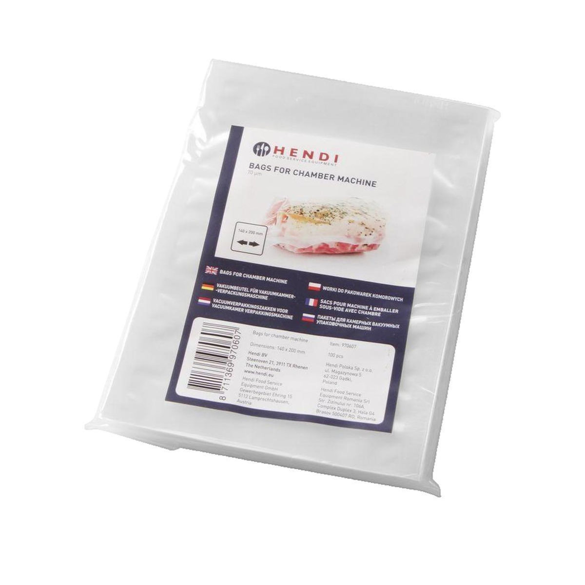 BV CORPORATION Sacs de mise sous vide Hendi BV Standard Transparent 250 x 350 mm - Pack de 100 unités