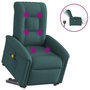 Voir la diapositive 1 : VIDAXL Fauteuil inclinable de massage electrique Vert fonce Tissu
