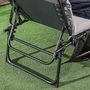 Voir la diapositive 5 : OUTSUNNY Bain de soleil transat pliable inclinable avec poignée, pochette rangement et matelas grand confort gris
