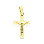Voir la diapositive 1 : L'ATELIER D'AZUR Pendentif  - Médaille Christ sur la Croix Or 18 Carats 750 Jaune - Chaine Offerte