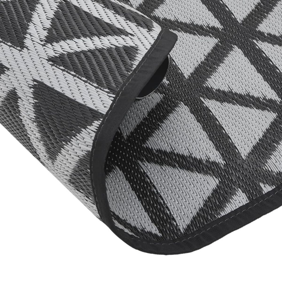 VIDAXL Tapis d'exterieur ARAKIL noir Ø120 cm PP