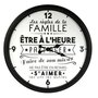Paris Prix Horloge Murale  Famille  50cm Blanc & Noir