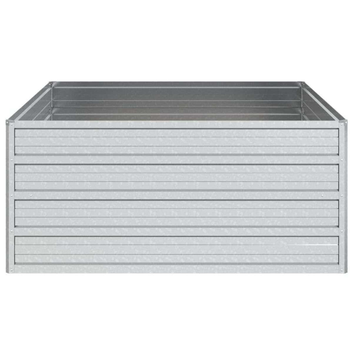 VIDAXL Lit sureleve de jardin 100x100x45 cm Acier galvanise Argente
