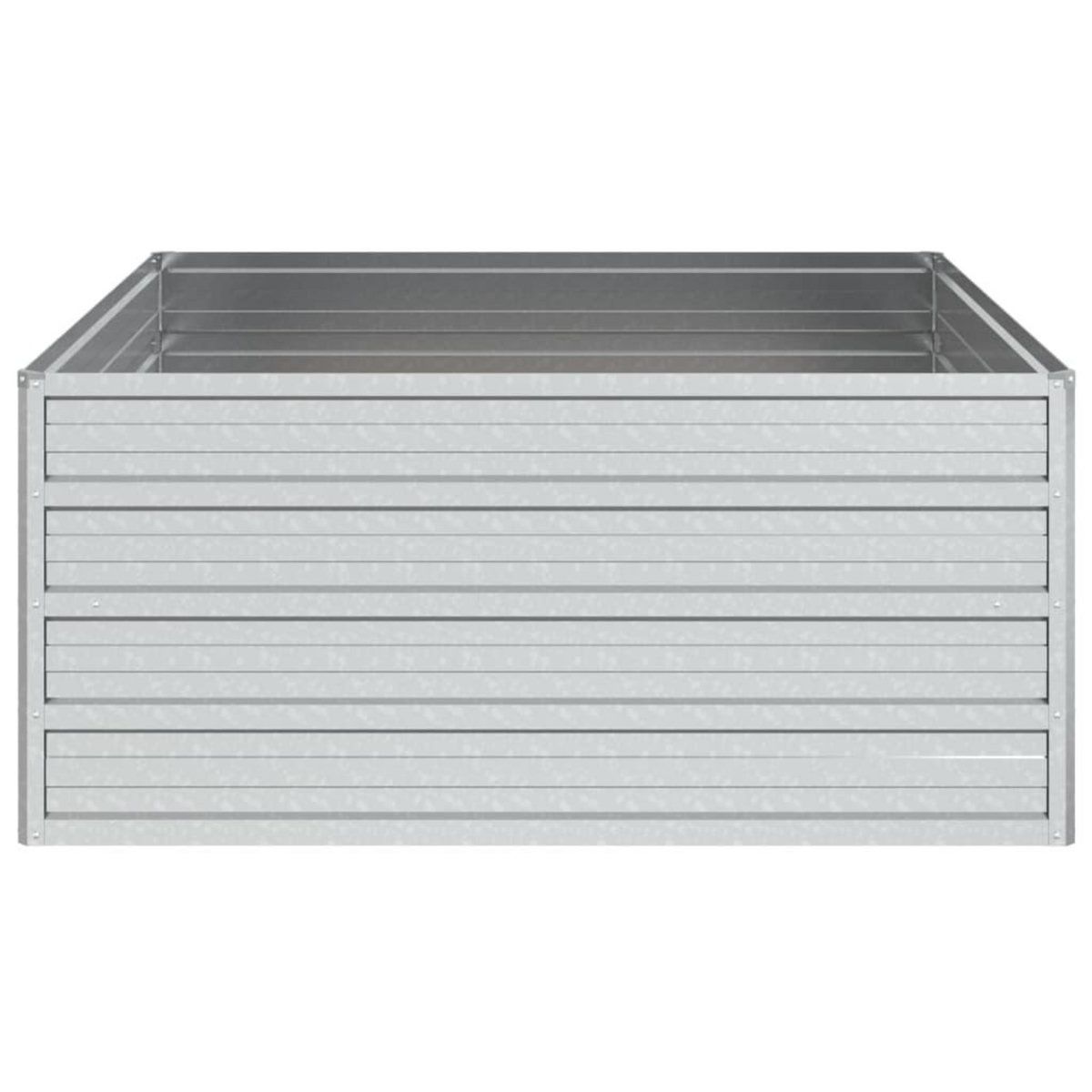 VIDAXL Lit sureleve de jardin 100x100x45 cm Acier galvanise Argente