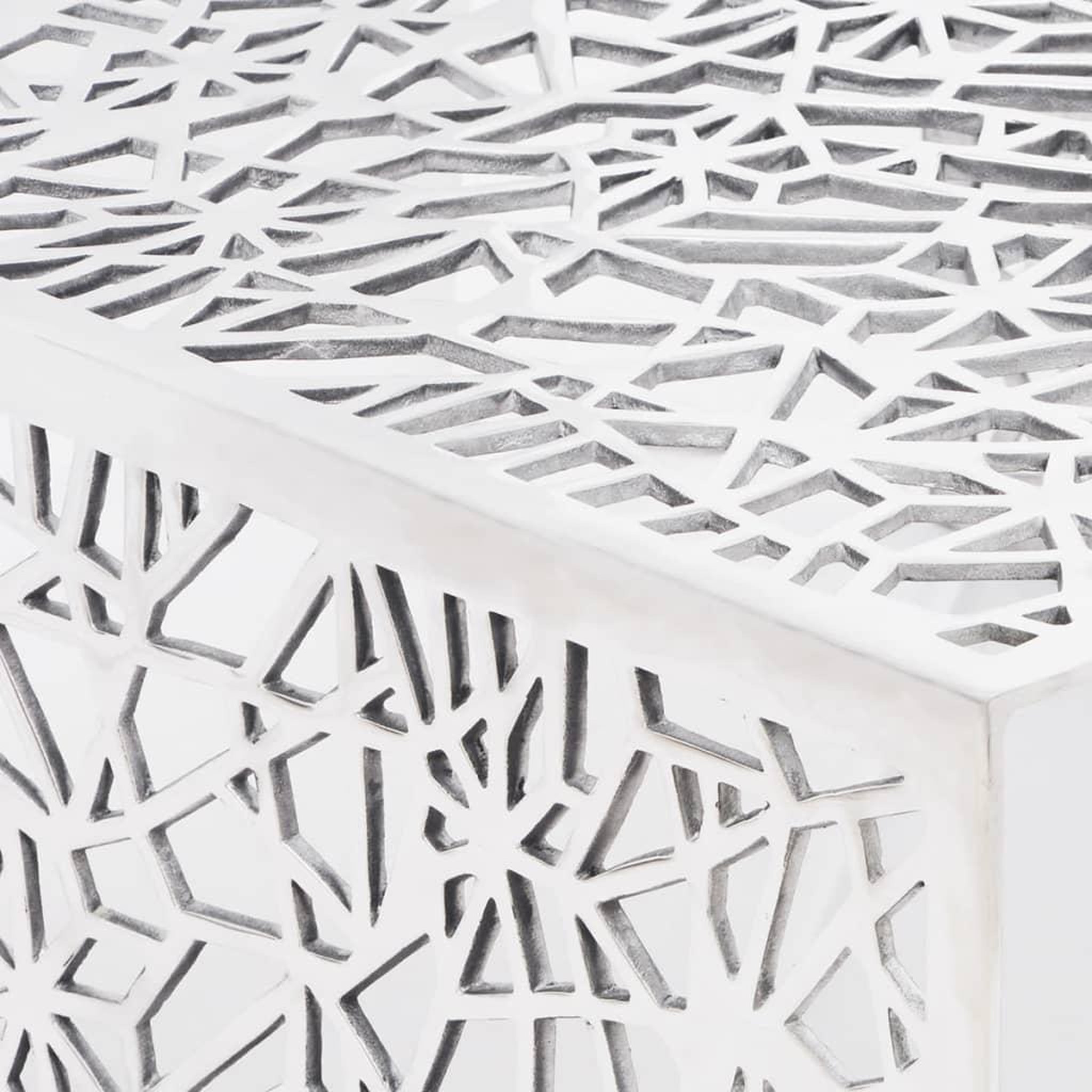 Voir la diapositive 4 : VIDAXL Table basse argentee design geometrique aluminium