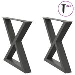 VIDAXL Pieds de table basse 2 pcs anthracite 60x(42-43,3) cm