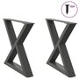 Voir la diapositive 1 : VIDAXL Pieds de table basse 2 pcs anthracite 60x(42-43,3) cm