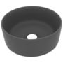Voir la diapositive 2 : VIDAXL Lavabo rond de luxe Gris fonce mat 40x15 cm Ceramique