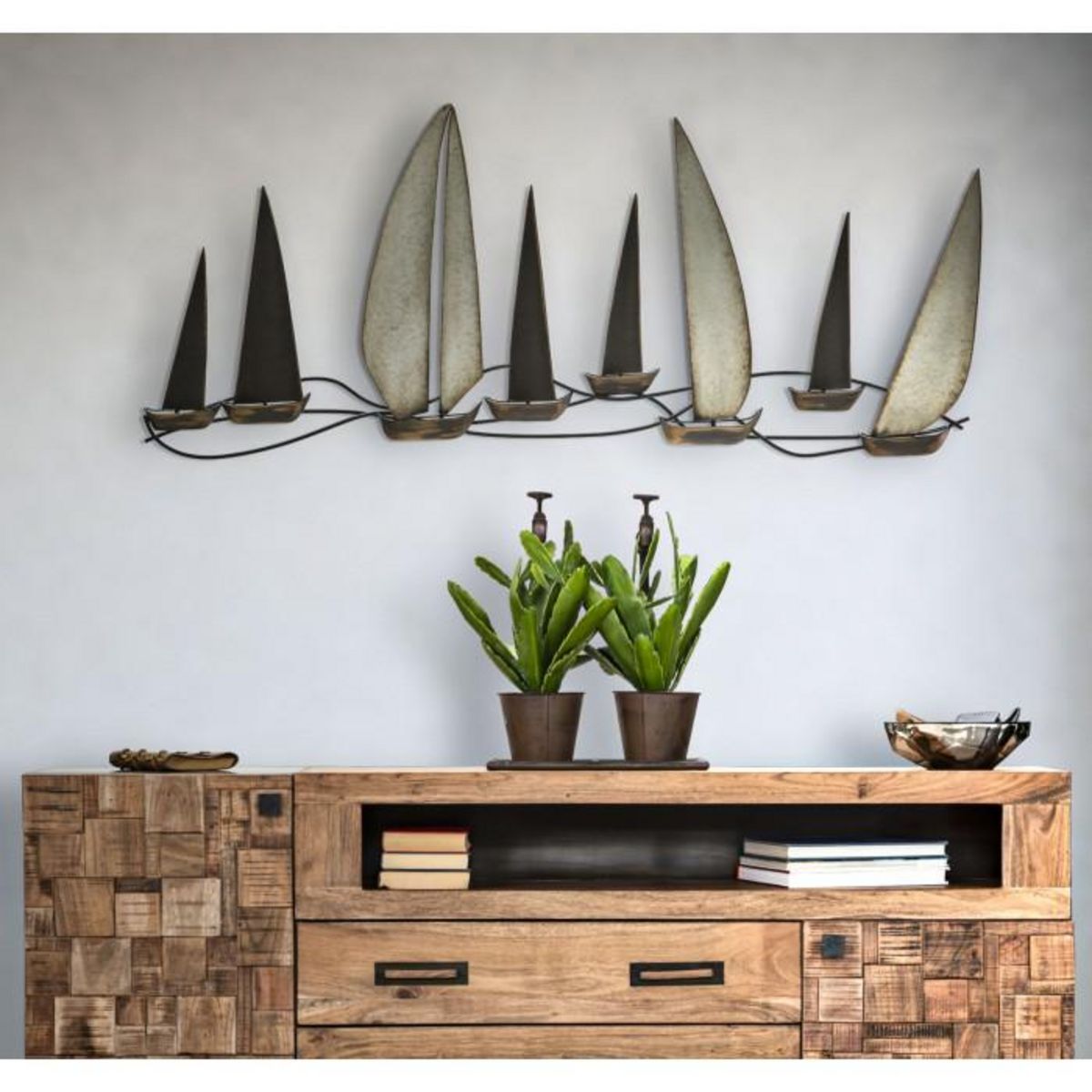 Paris Prix Décoration Murale en Métal  Regata  119cm Multicolore