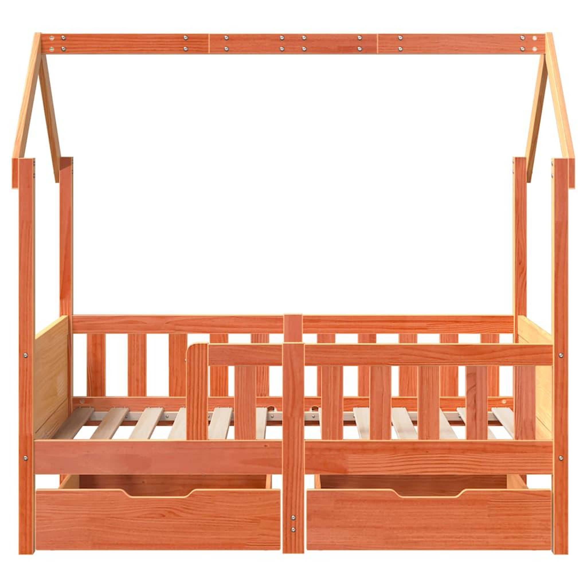 Voir la diapositive 4 : VIDAXL Cadre de lit enfant avec tiroirs sans matelas 80x160 cm bois