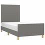 Voir la diapositive 3 : VIDAXL Cadre de lit sans matelas gris fonce 100x200 cm tissu