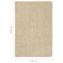 Voir la diapositive 5 : VIDAXL Tapis shaggy antiderapant Creme 140x200 cm