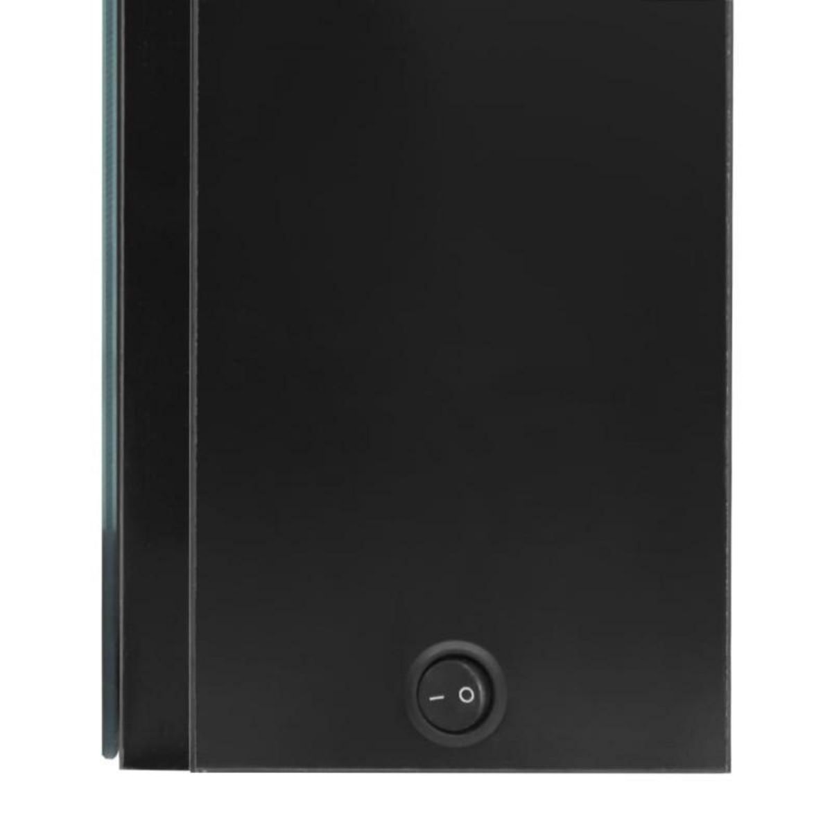 VIDAXL Armoire de salle de bain à miroir LED noir brillant 50x13x70 cm